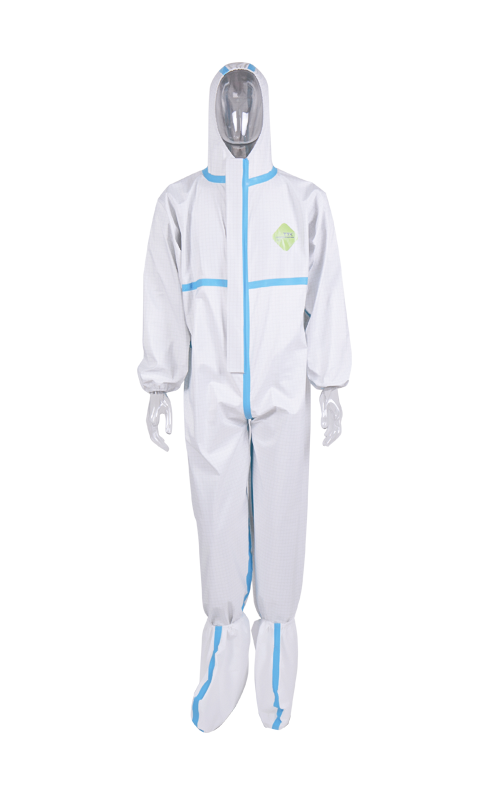 Woven Material+PTFE Membrane+Tricot Disposable Coverall With Tape TTK-A04