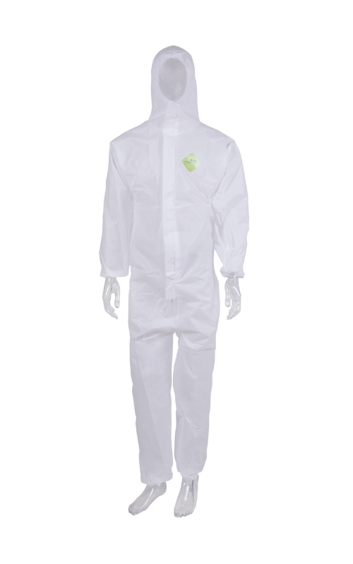  210TWoven Coating Protective Material-white Disposable Coverall Without Tape TTK- B01