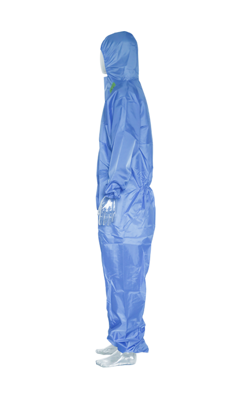  210TWoven Coating Protective Material-blue Disposable Coverall Without Tape  TTK- B01