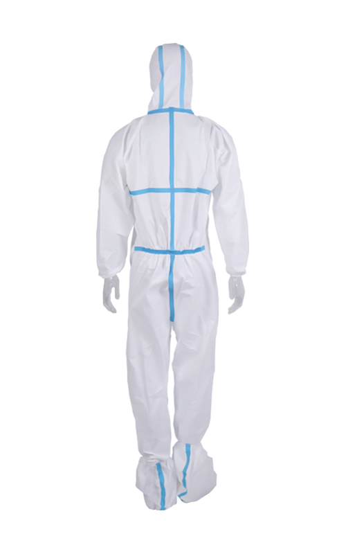 PET+PE Non-woven Material Disposable Coverall With Tape TTK-A01