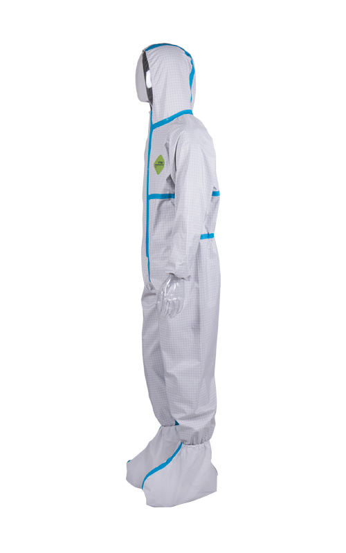 Woven Material+PTFE Membrane+Tricot Disposable Coverall With Tape TTK-A04