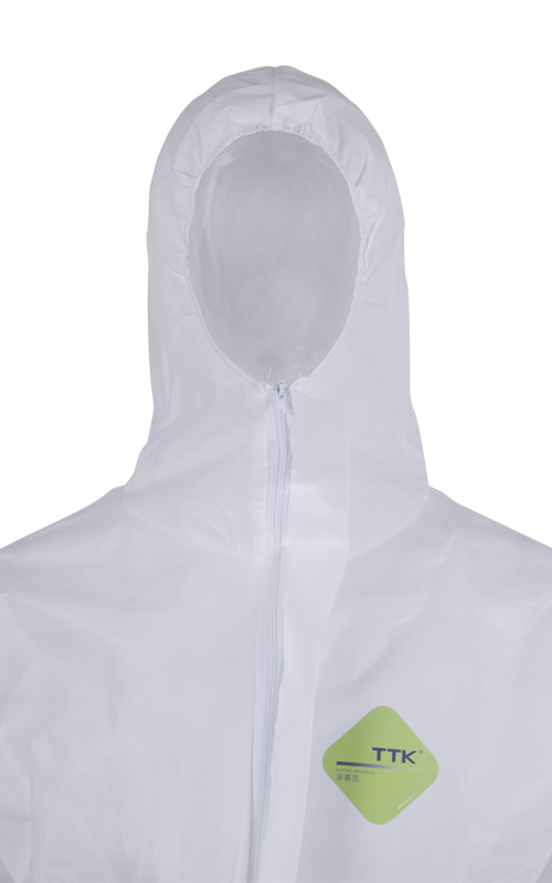 White 210TWoven Anti- Virus Disposable Coverall Without Tape TTK- B01