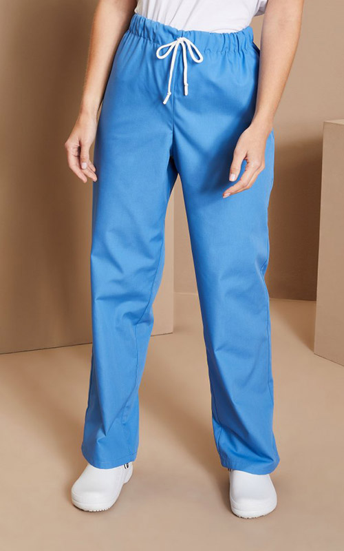 Unisex Lightweight Scrub Trousers, Hospital Blue